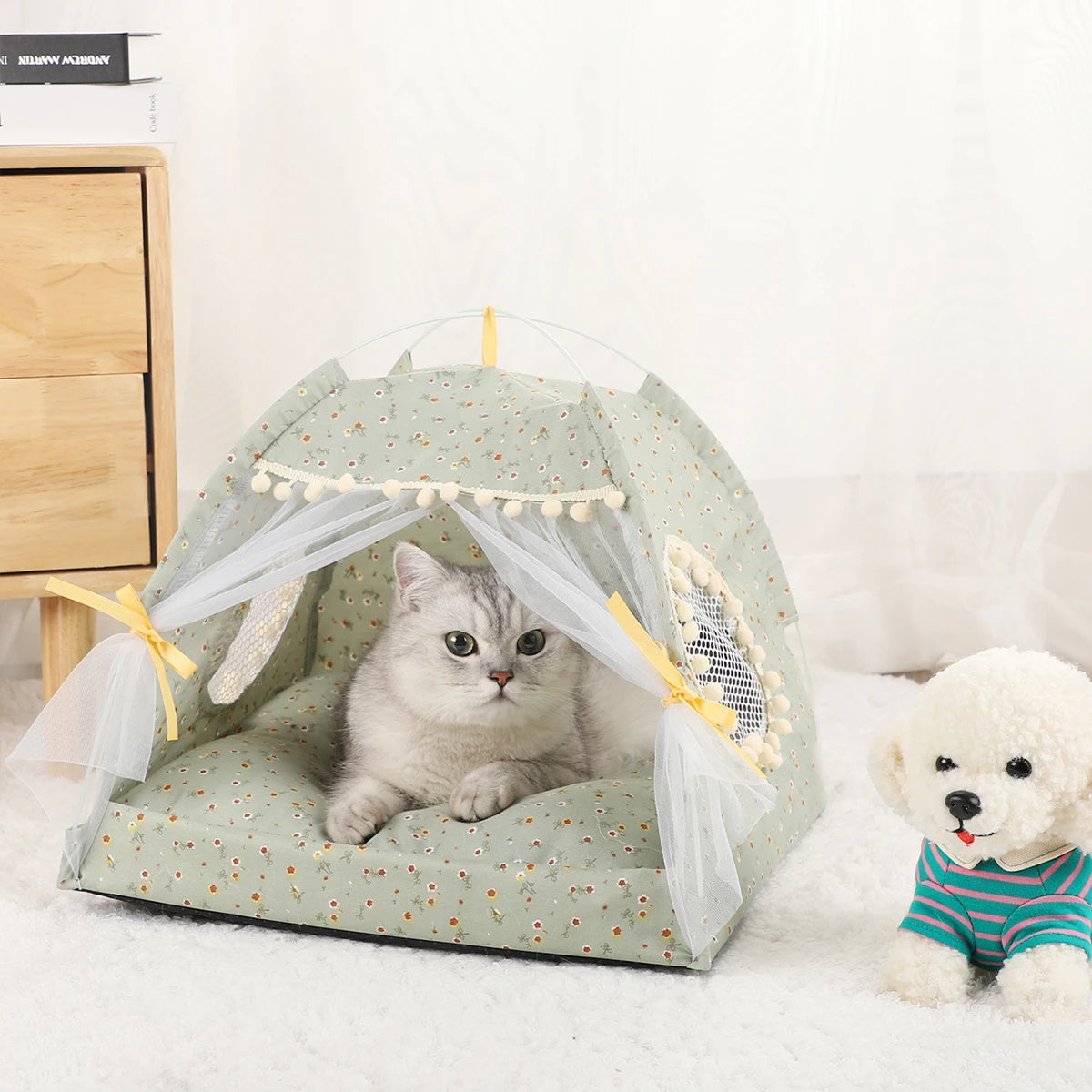 Fashion Cushioned Pet Tent House