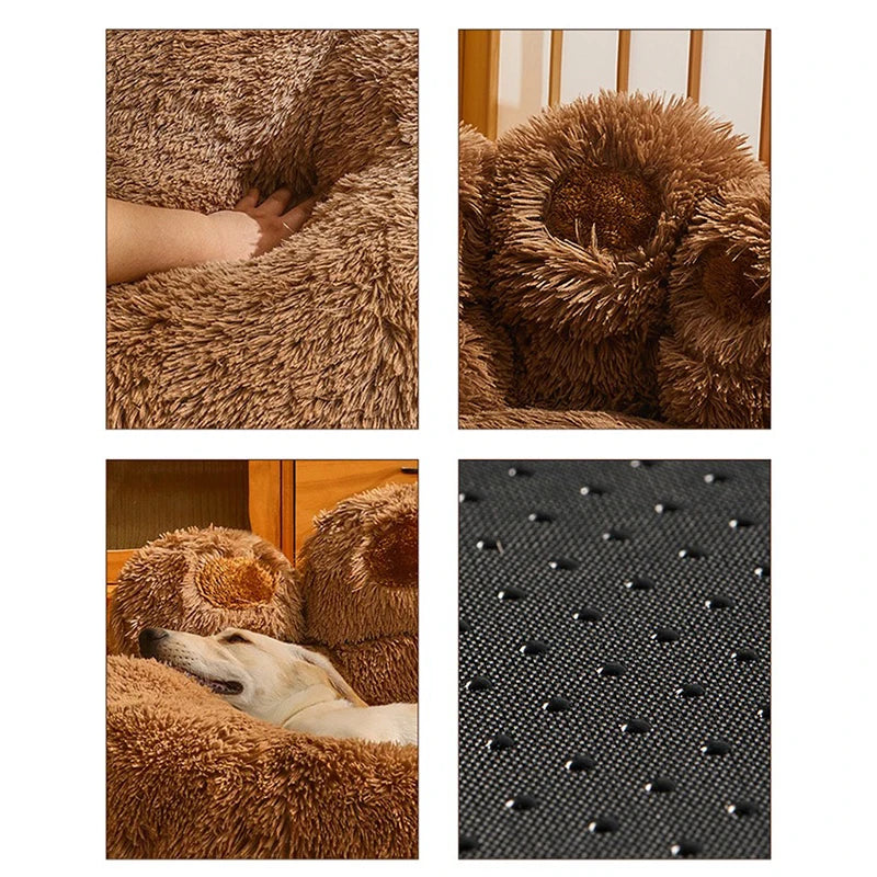 Pet Foot Print Warm Washable Pet Sofa Beds for S, M, L, XL