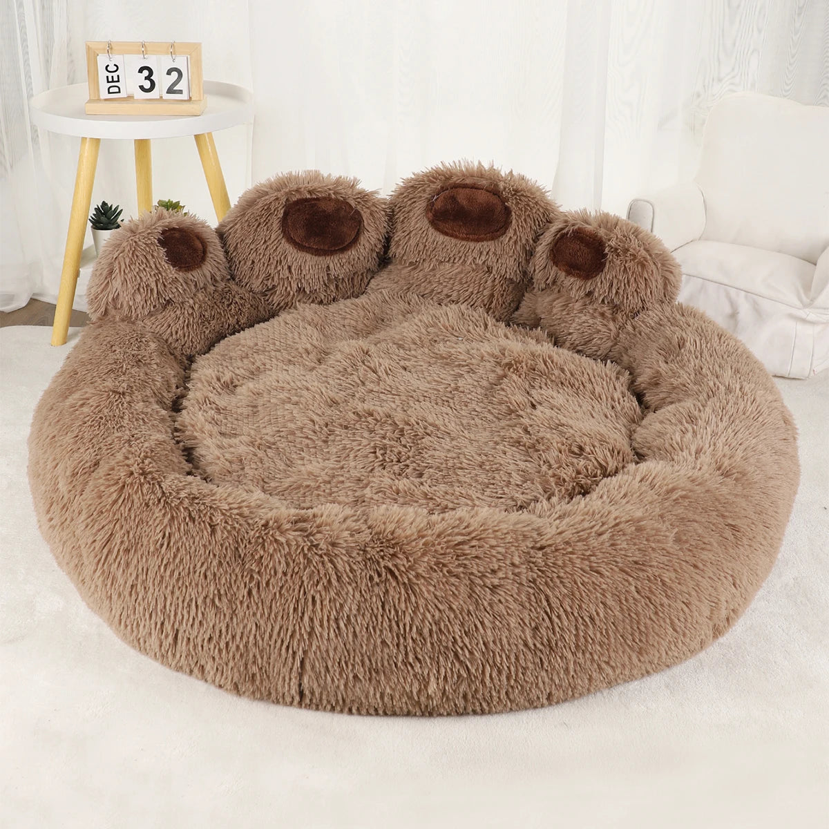 Pet Foot Print Warm Washable Pet Sofa Beds for S, M, L, XL